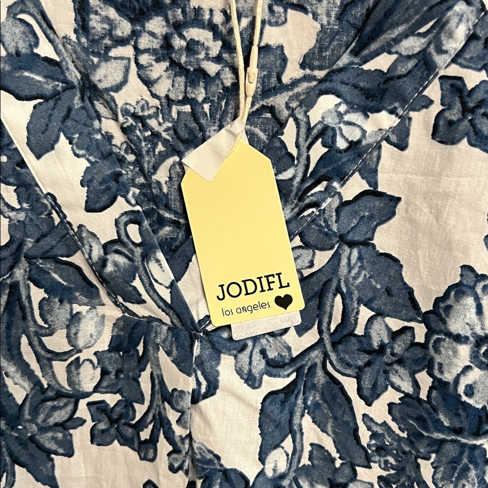 NWT Floral Jodifl Blouse Large Blue - Picture 7 of 17